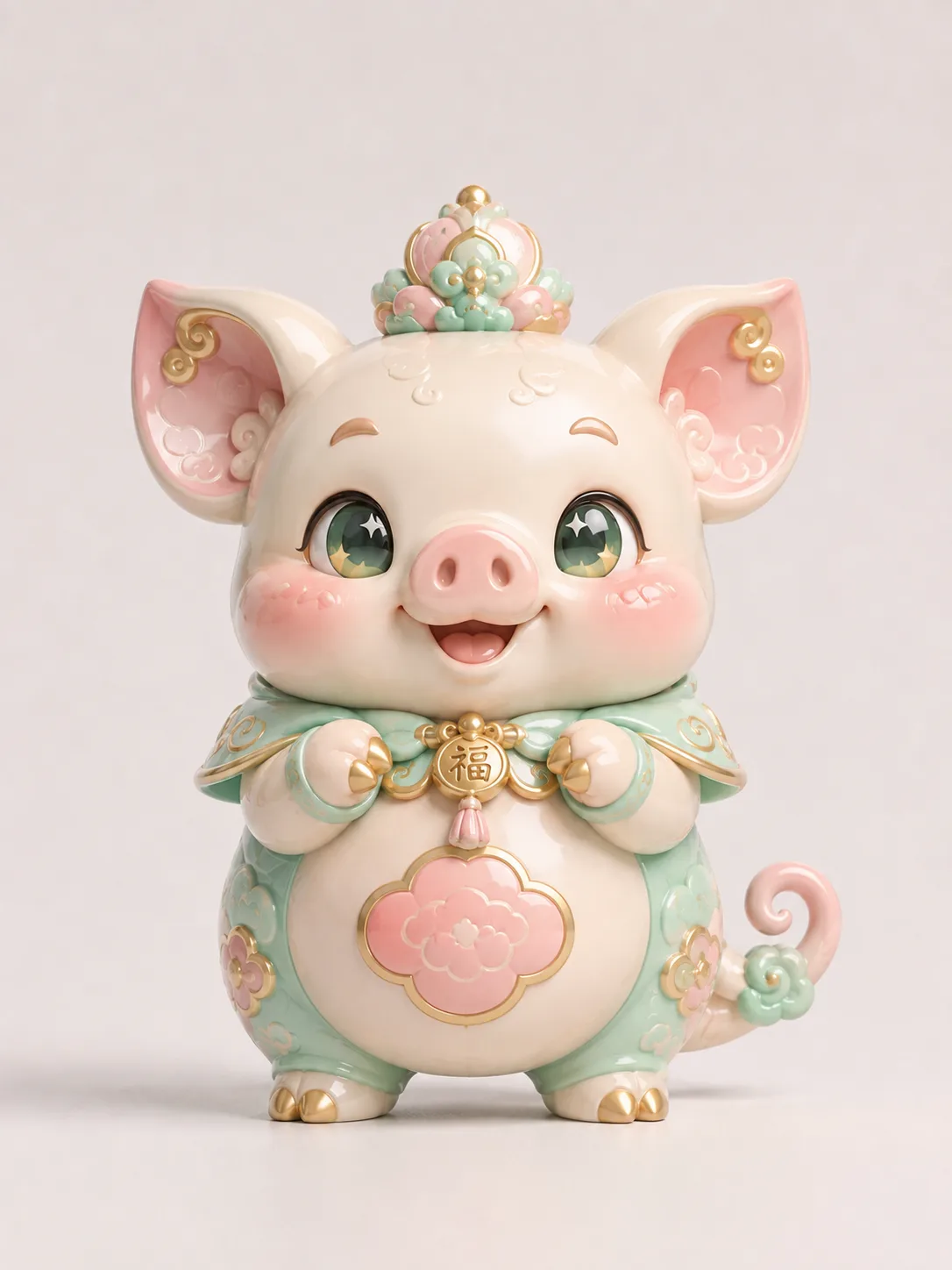 十二生肖潮玩 IP 系列中的猪生肖角色